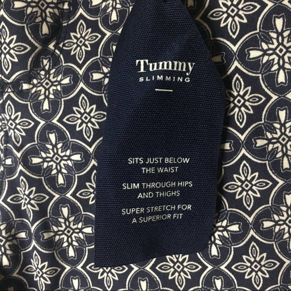 Charter Club Bristol Paisley Blue White High Rise Skinny Leg Ankle Jeans 12 - Picture 7 of 13